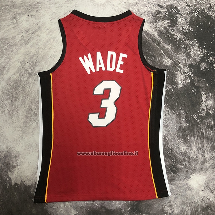 Maglia Miami Heat Dwyane Wade #3 Mitchell & Ness 2005-06 Rosso